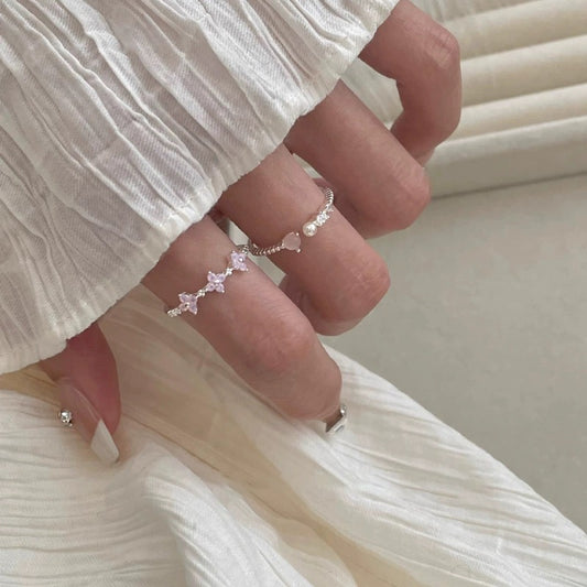 Elise Pink Star Adjustable ring