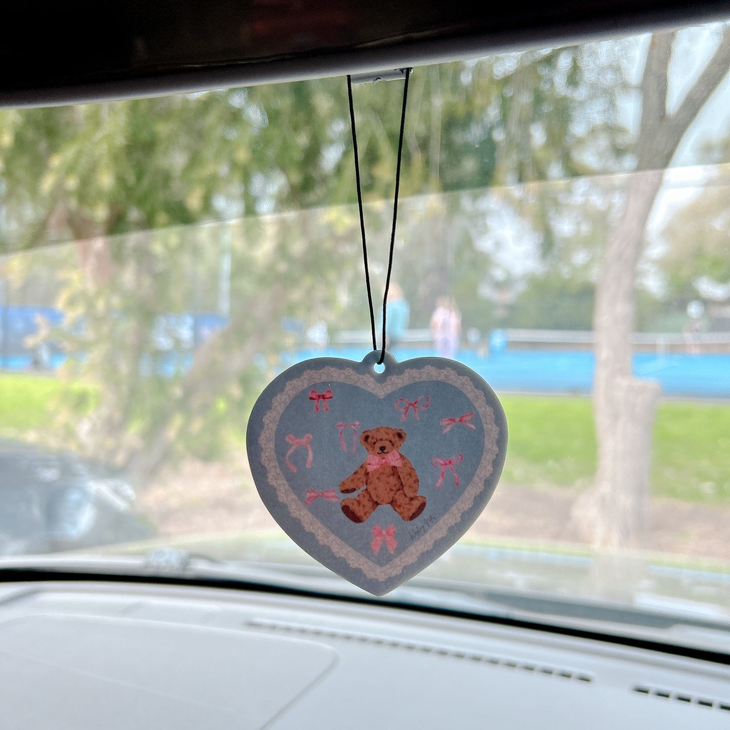 Bear Heart Bow Air Fresheners, gift for her