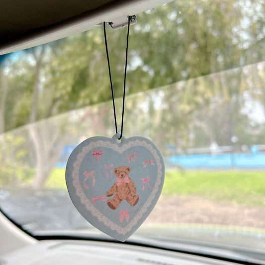 Bear Heart Bow Air Fresheners, gift for her